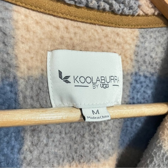 UGG Plaid Sherpa Teddy Button Down Jacket Coat - Picture 3 of 5